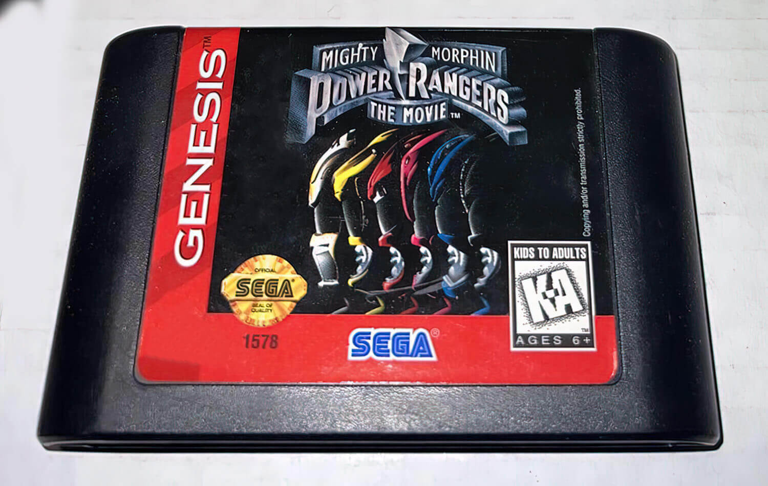 Лицензионный картридж Mighty Morphin Power Rangers - The Movie для Genesis